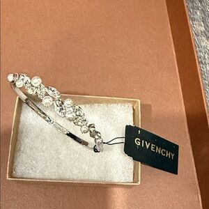 Givenchy Silver and White Crystal  bracelet